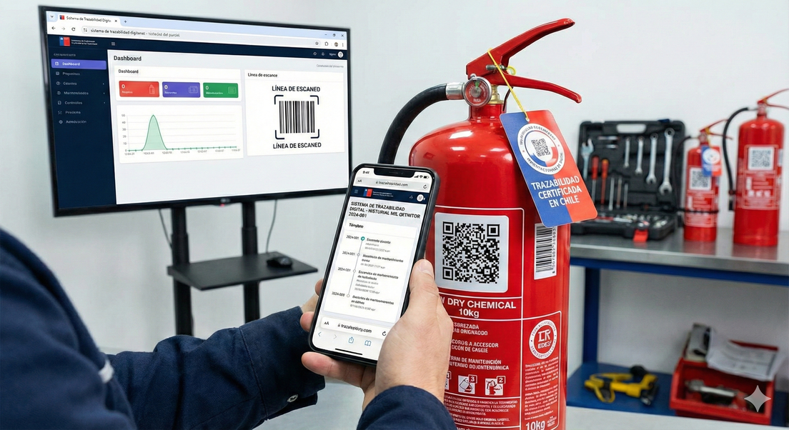 Técnico realizando inspección en terreno