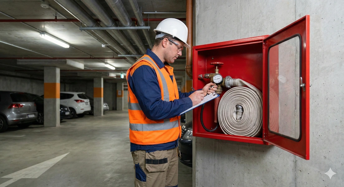 Técnico realizando inspección en terreno